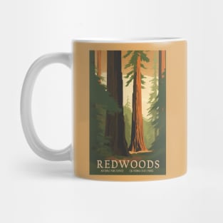 Redwoods National Park Vintage Travel Poster Mug